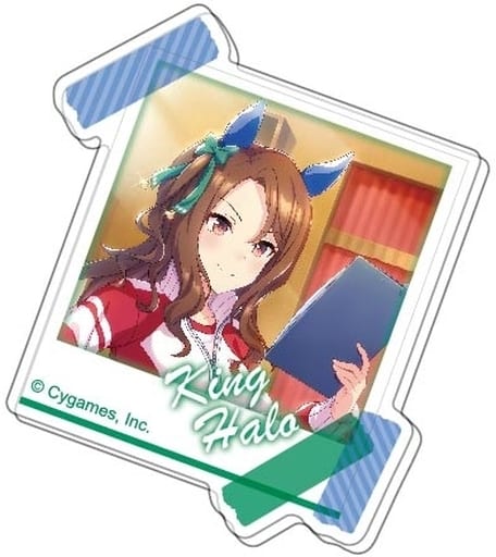 King Halo Acrylic Badge - Umamusume Pretty Derby Vol.2 A (Hase-Pro / Bandai, Pre-owned, ~65×56×3mm)