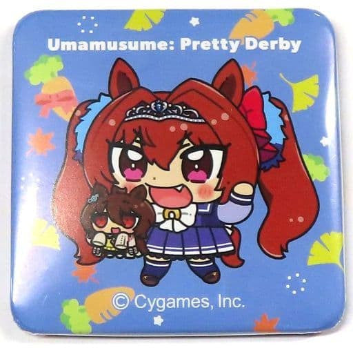 Daiwa Scarlet & Agnes Tachyon Square Clear Tin Badge - Uma Musume Pretty Derby POP UP STORE in Marui (58mm, Sol International)