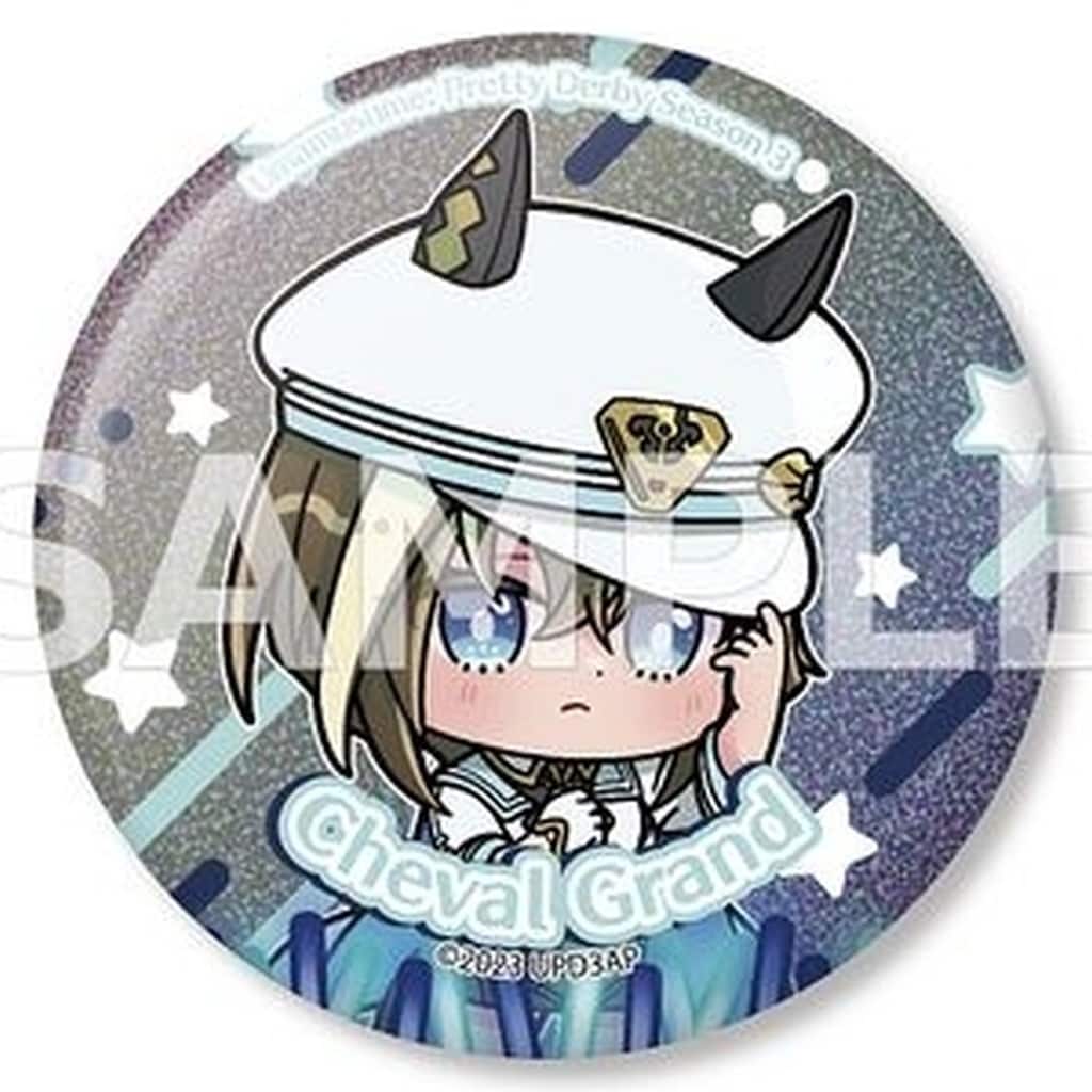Cheval Grand Hologram Can Badge (Live ver.) - 56mm Pin Button by Playful Mind Company — Umamusume Pretty Derby Season 3