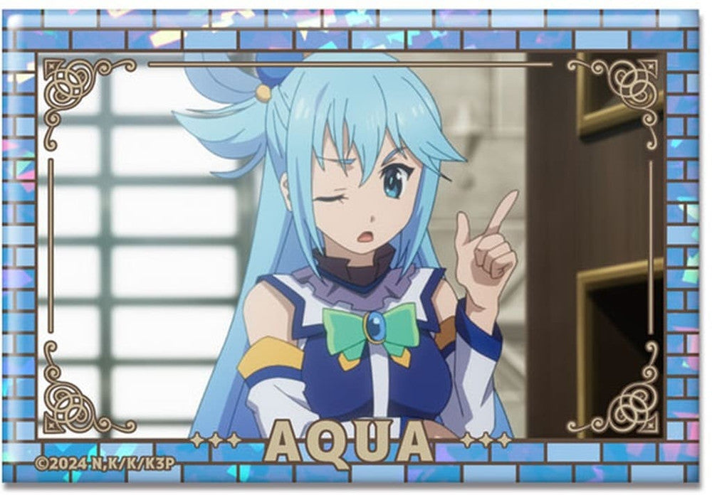 KonoSuba 3 Design 05 Aqua/C Hologram Can Badge