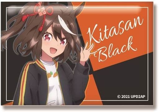 Kitasan Black Square Can Badge - Umamusume Pretty Derby (Season 2) - Zext Works - 53×78mm (Official Japanese Merchandise)
