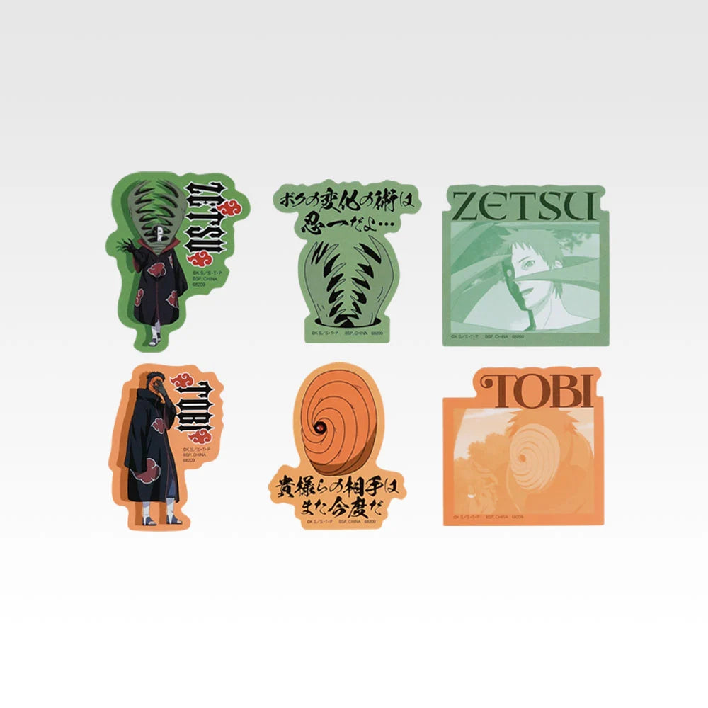 Zetsu & Tobi Flake Stickers (6) - Variety Sticker (10 Types, Complete Set Available) - Ichiban Kuji I Prize - Naruto Shippuden