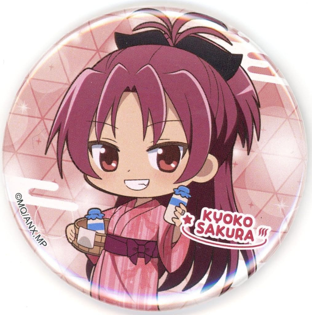 Kyoko Sakura Mini Chibi Trading Can Badge - Puella Magi Madoka Magica Movie x RAKU SPA Collaboration Approx. 57 mm GK Marketing (Pre-owned)