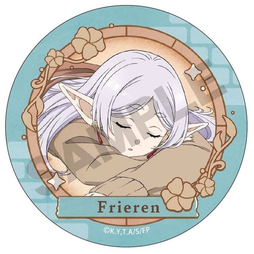 Sleeping Design Trading Can Badge from Frieren Anime, Approx. 56 mm, Crux