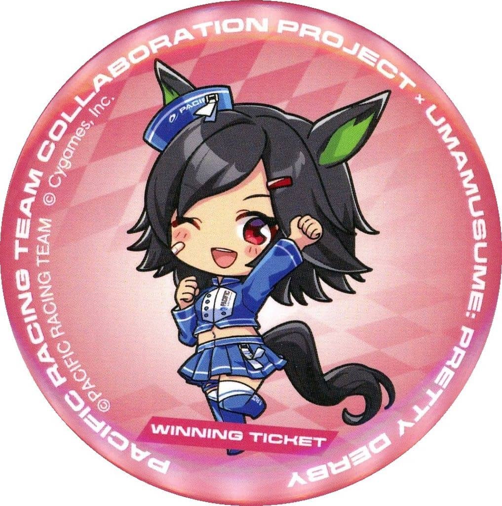 PACIFIC RACING TEAM Collaboration Project × Umamusume Pretty Derby Character Can Badge Vol. 1, Approx. 55 mm, Pre-owned