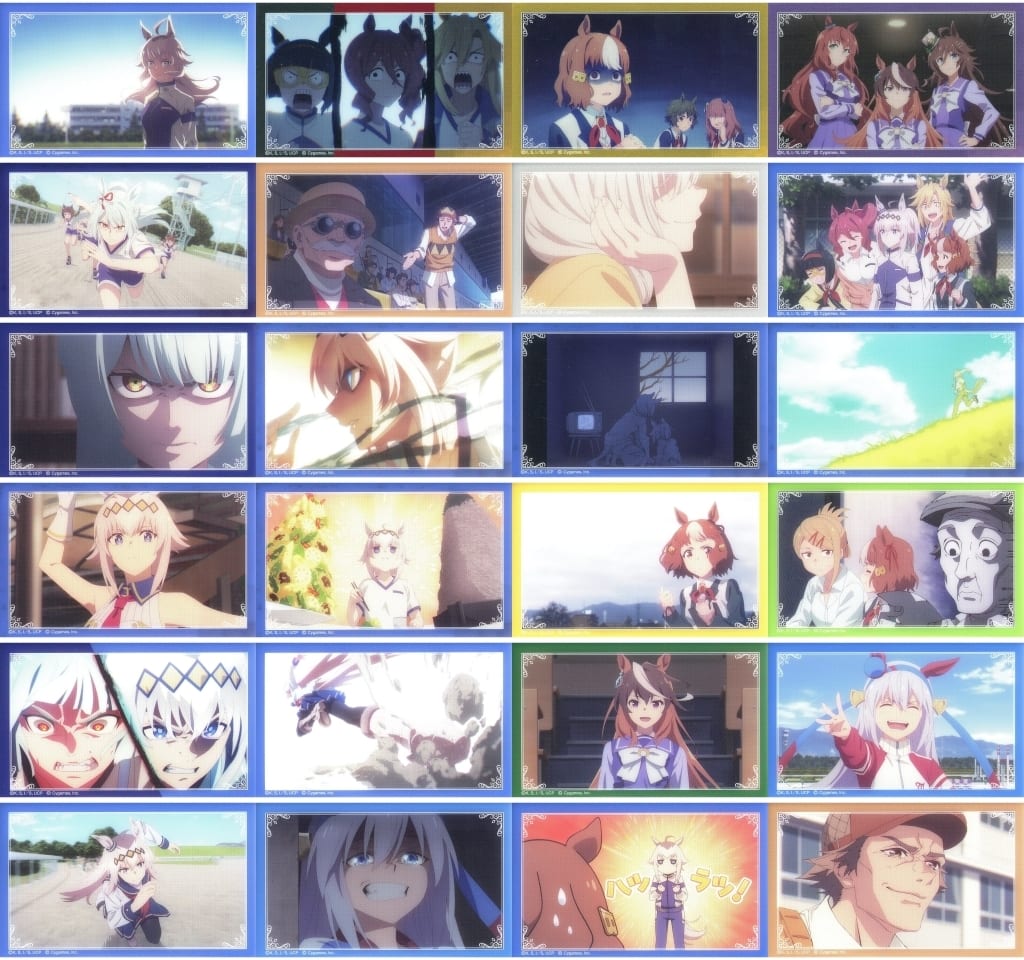 Oguri Cap Memorial Clear Card Collection — Umamusume: Cinderella Gray — Complete 24-Card Set (Movic, PET 9×5.5cm, Used)