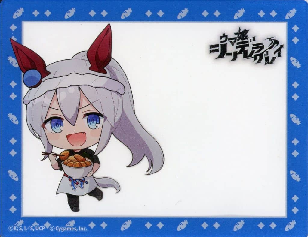 Tamamo Cross (Mini Chibi) Acrylic Card 01 Ramen Shop Ver. — Umamusume: Cinderella Gray × Yarou Ramen Illustrated Card (A3, 90×70mm) — Used