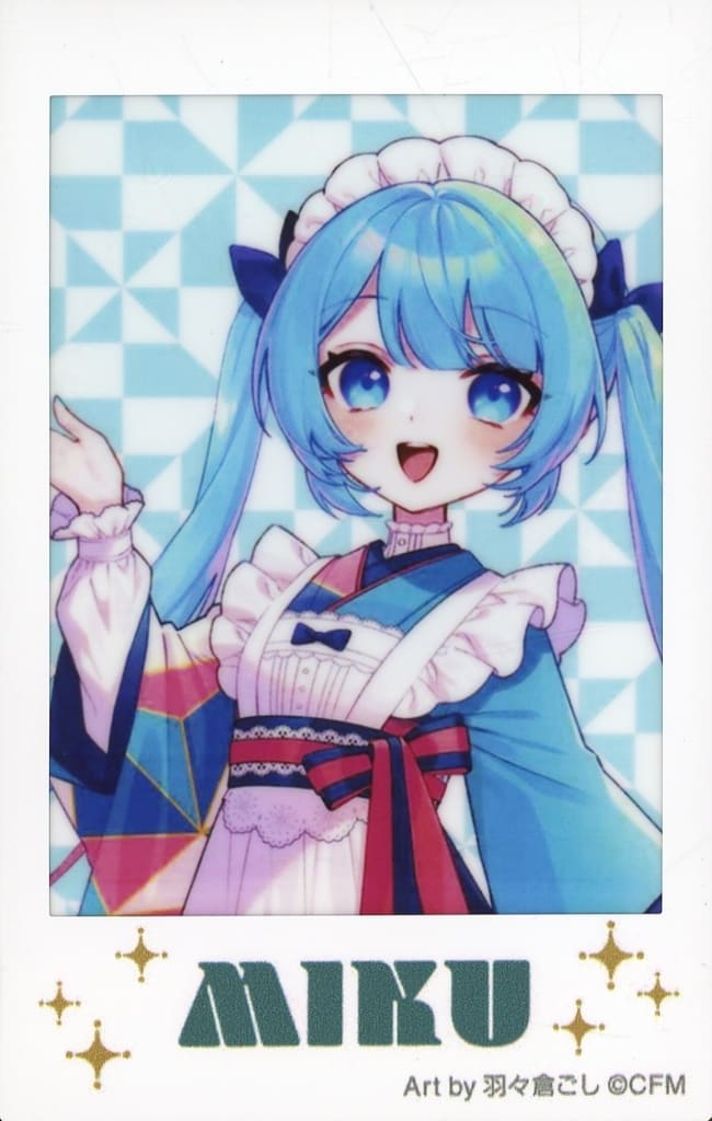 Hatsune Miku Japanese-Style Café Art Cheki Print by Hagakura Goshi - Movic - 8.6×5.4 cm (Pre-owned)