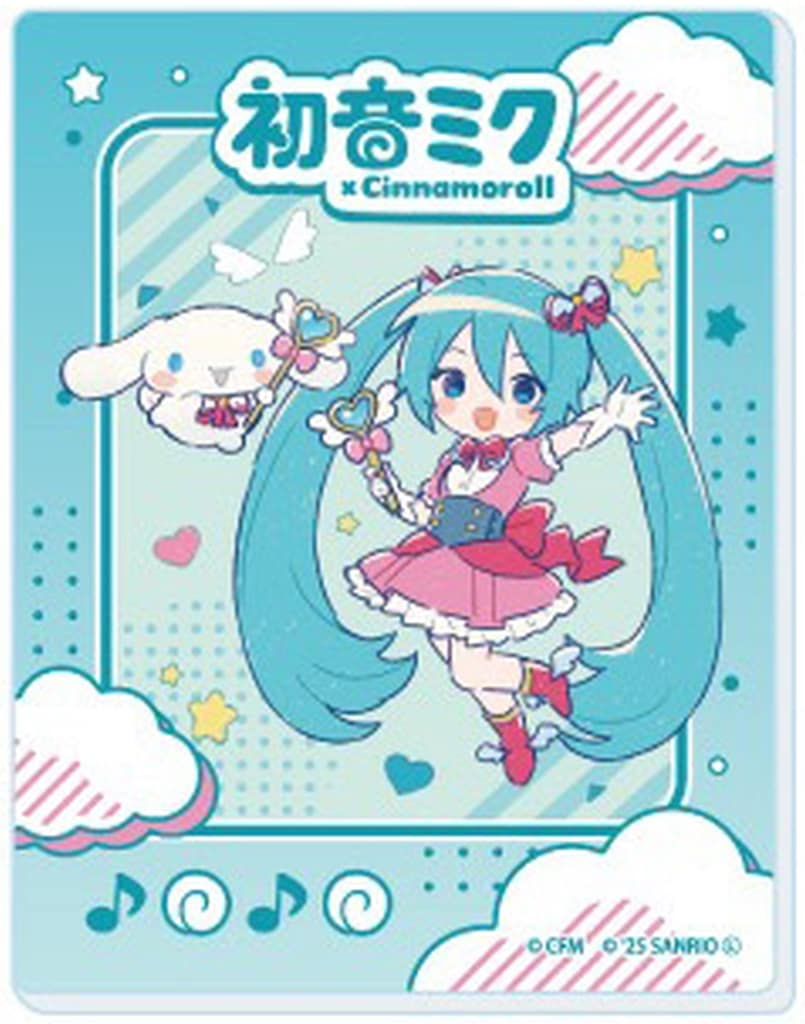 Hatsune Miku × Cinnamoroll Acrylic Card 04 — Collaboration Illustration (A3, Approx. 70×90mm) — Pre-owned