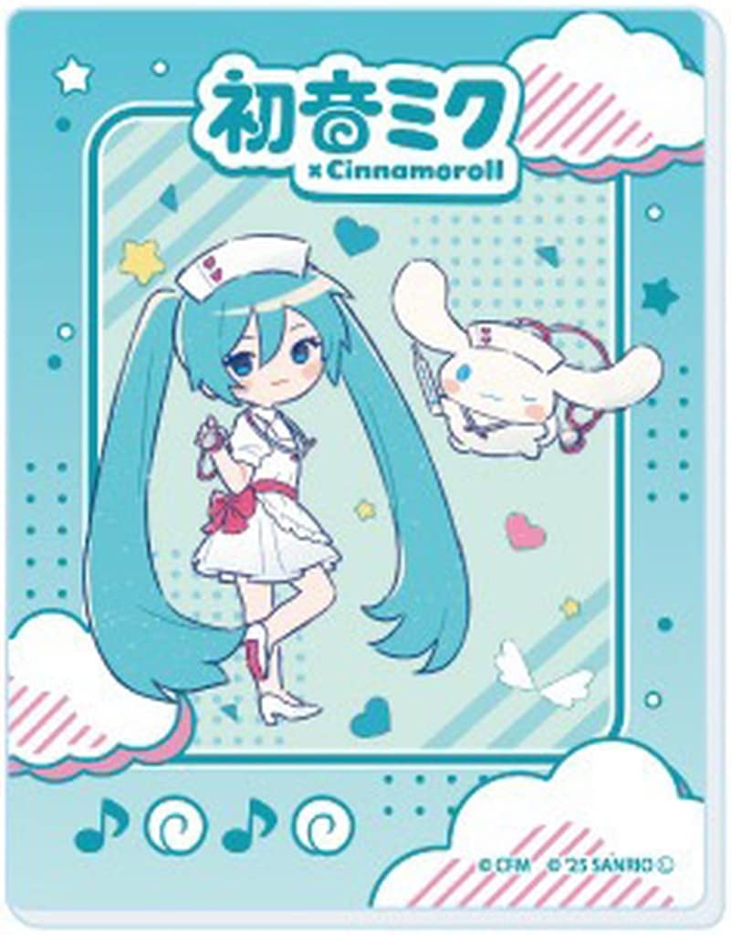 Hatsune Miku x Cinnamoroll Acrylic Card 04 - A3 Brand Collectible Collaboration Illustration 70×90mm (Used)