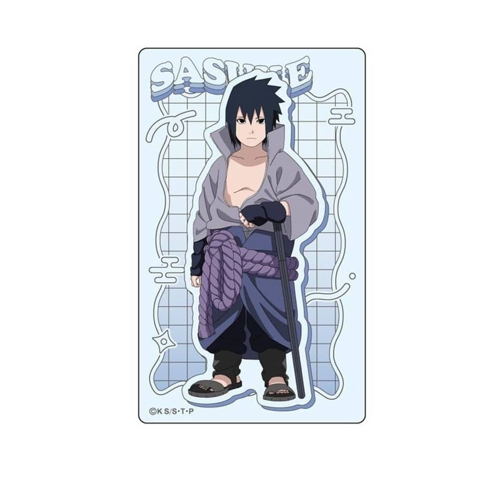 Sasuke Uchiha Acrylic Illustration Card Mini Version - Naruto Shippuden - Xebec - Approx. 55 x 91 x 1 mm (Pre-owned)