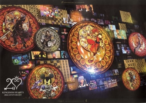 Kingdom Hearts 20th Anniversary Cafe Stained Glass Paper Placemat