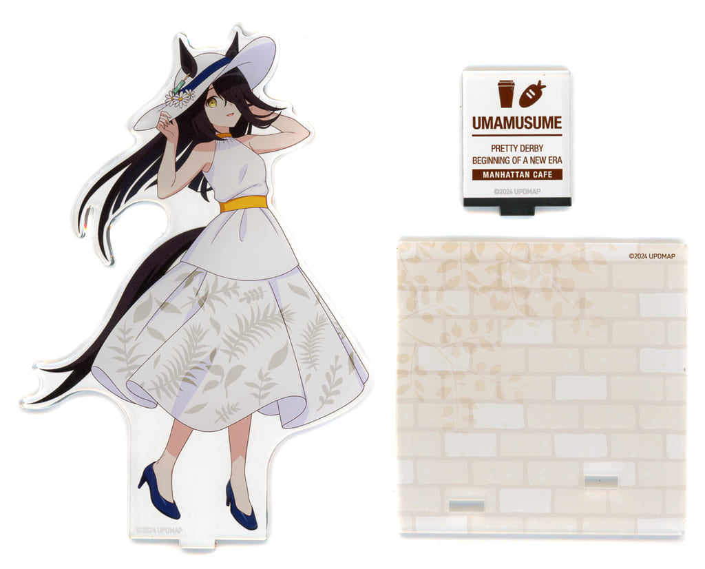 Manhattan Cafe Acrylic Figure Stand Coaster - Vacation Ver. | Umamusume Pretty Derby – Beginning of a New Era × Chugai Grace Cafe (Chugai Kogyo)