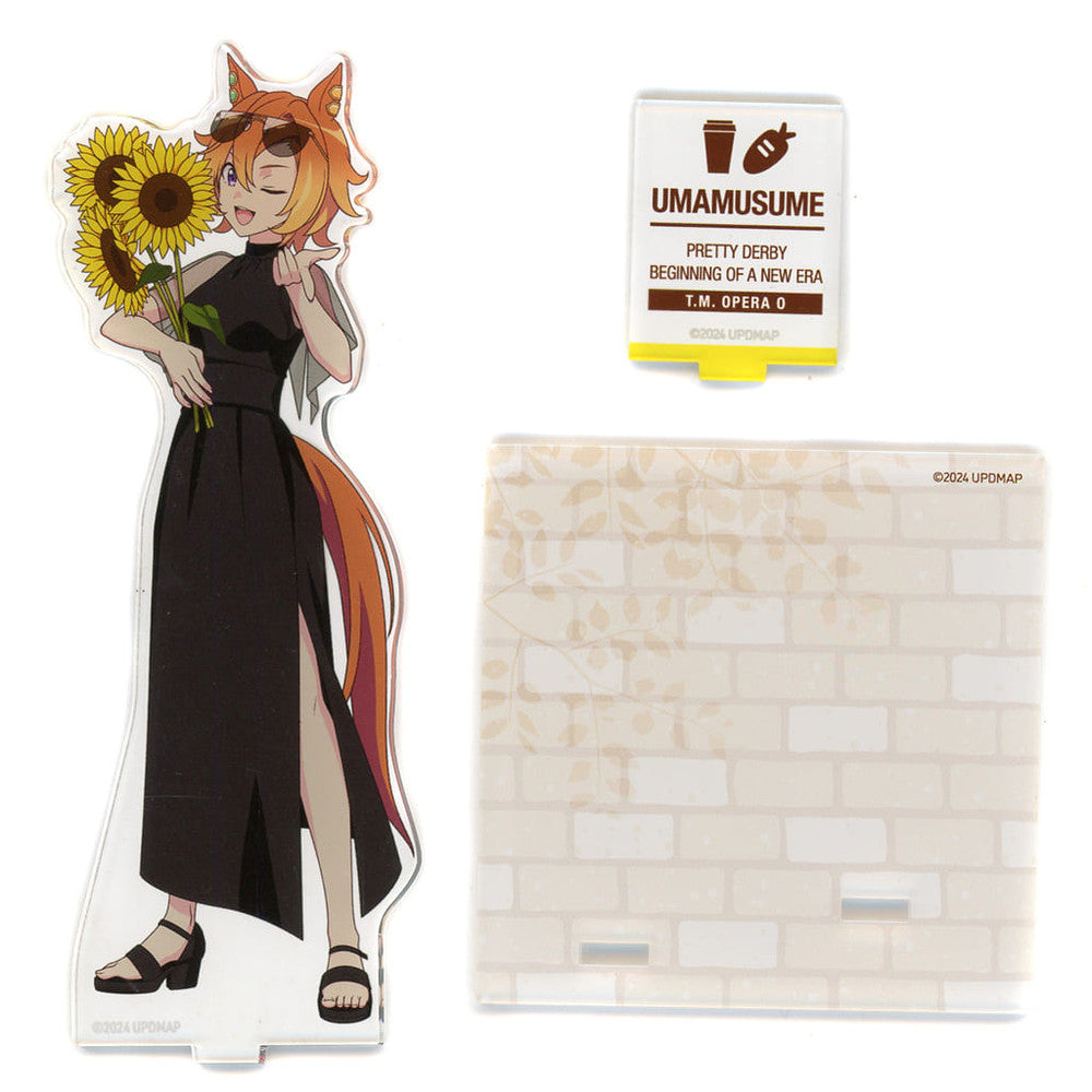 T.M. Opera O Acrylic Figure Stand Coaster — Vacation ver. (Chugai Kogyo) — Umamusume: Pretty Derby The Movie × Chugai Grace Cafe — Pre-owned
