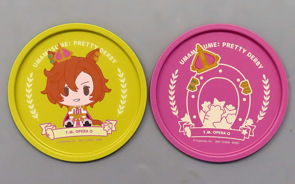 T.M. Opera O Twin Metal Coasters (Pair) - Umamusume Pretty Derby Ichiban Kuji 9th Edition F Prize - BANDAI SPIRITS - 9cm