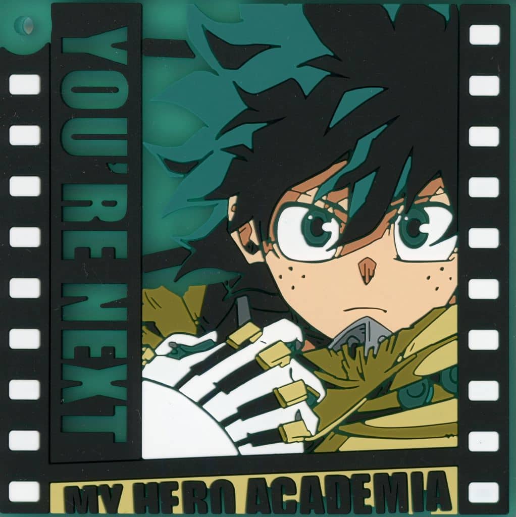 Izuku Midoriya Rubber Coaster from My Hero Academia: You're Next Ichiban Kuji G Prize, Length Approx. 8 cm, BANDAI SPIRITS