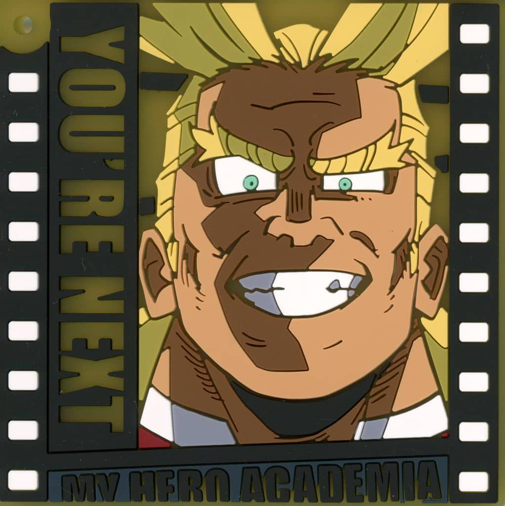 Dark Might Rubber Coaster from My Hero Academia: You're Next, G Prize Item by BANDAI SPIRITS, Length Approx. 8 cm