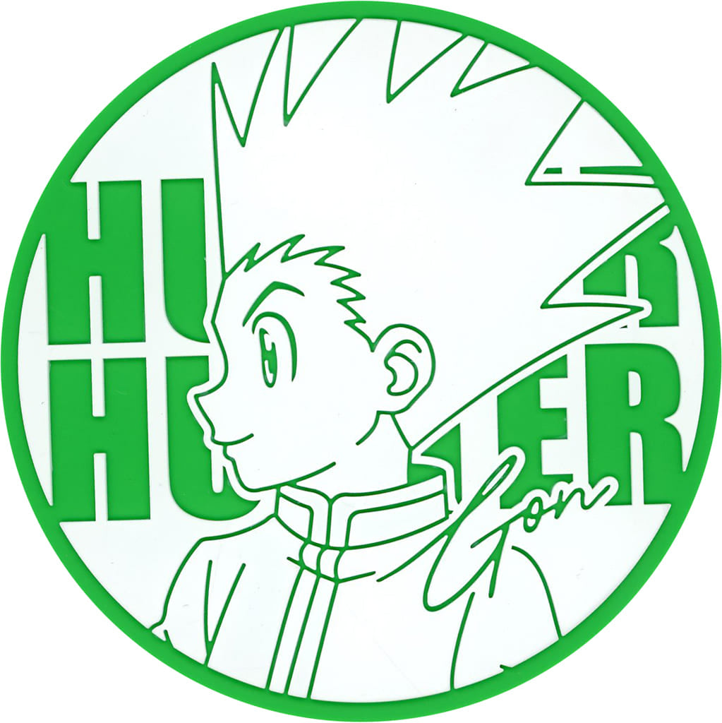 Gon Freecss HUNTER×HUNTER Big Rubber Coaster by Bandai, Approx. 9 cm