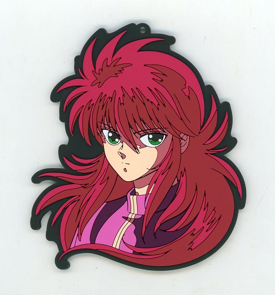Kurama Rubber Coaster F Prize from YuYu Hakusho Dark Tournament Arc Ichiban Kuji by BANDAI SPIRITS, Length Approx. 11 cm