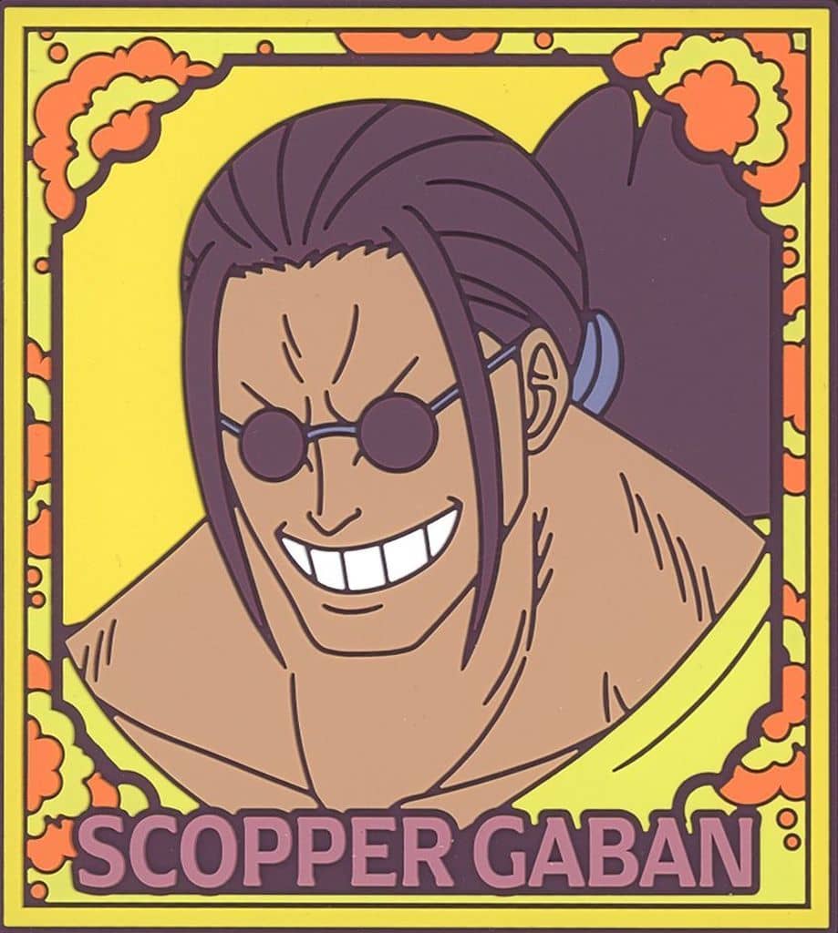 Scopper Gaban Rubber Coaster One Piece Roger Pirates Legendary Pirates J Prize BANDAI SPIRITS 10 cm