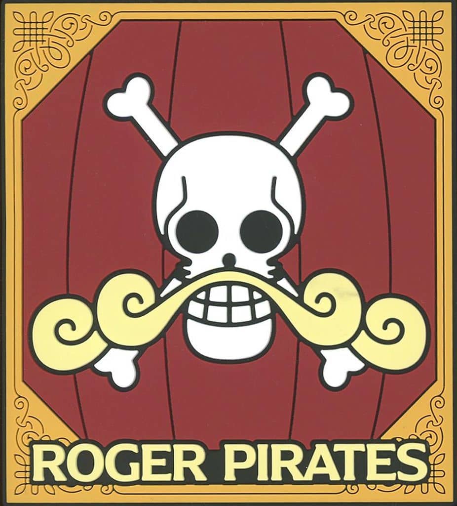 Roger Pirates Symbol Mark Rubber Coaster and Rubber Tie Assortment from ONE PIECE Ichiban Kuji J Prize, 10 cm
