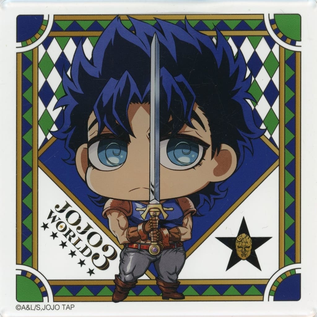 Jonathan Joestar Acrylic Coaster - JoJo's Bizarre Adventure JOJO WORLD 3 Promo (Approx. 90 x 90 mm) - Bandai Namco Amusement