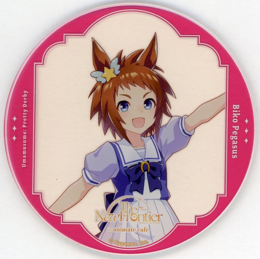 Biko Pegasus Trading Acrylic Coaster - Umamusume Pretty Derby 6th EVENT The New Frontier Autumn Performance A Group (Animate Cafe, 90mm) - Used