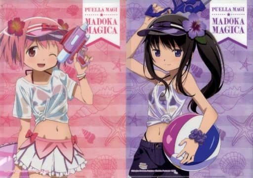 Madoka & Homura A4 Clear File Set - Puella Magi Madoka Magica × Don Quijote Collaboration