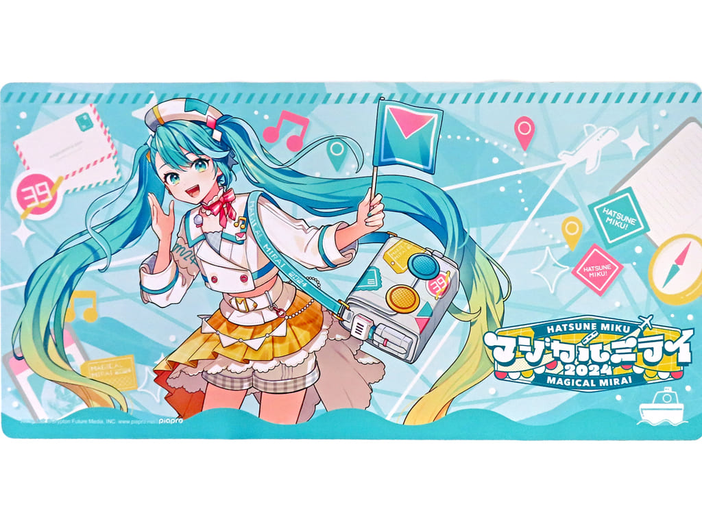 Hatsune Miku Desk Mat — Main Visual Ver. (Hatsune Miku: Magical Mirai 2024) by Lawson Entertainment — 30×60 cm Polyester