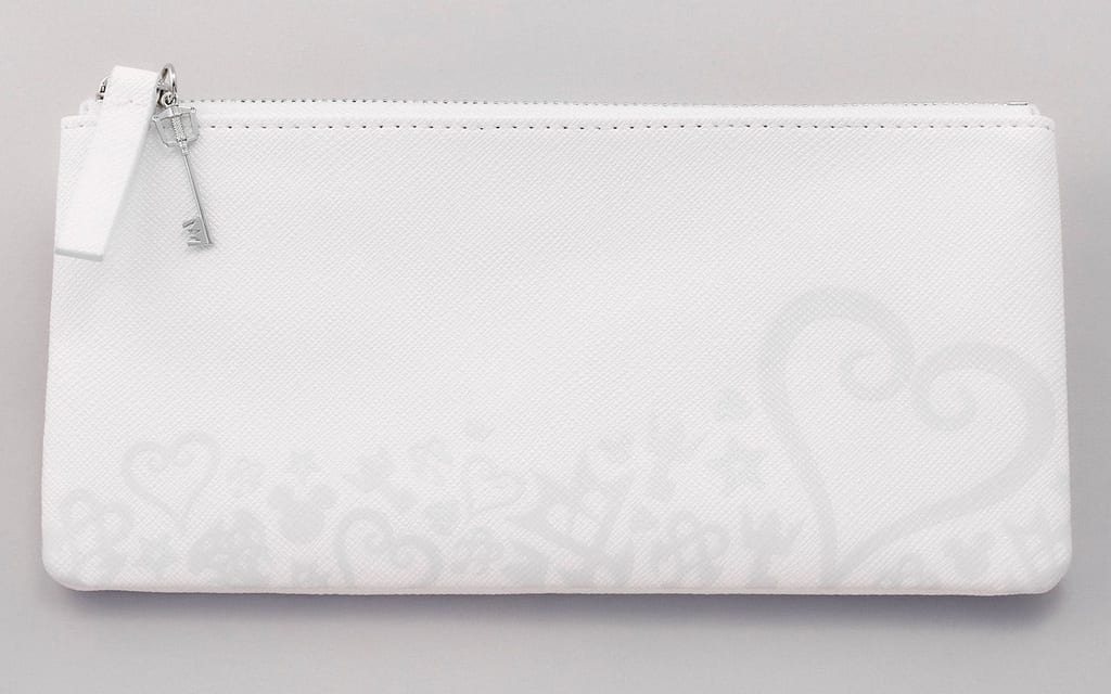 Kingdom Hearts White Flat Pencil Case