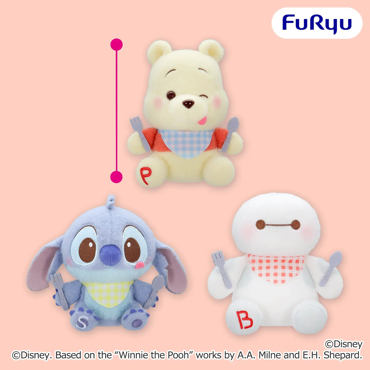Disney Characters Milky Boa Let's Eat Together! Plush (3 Types, Complete Set Available) - FuRyu Prize - Disney