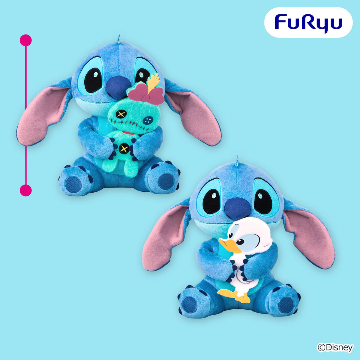 Stitch Friends Hug! Big Plush (2 Types, Complete Set Available) - FuRyu Prize - Lilo & Stitch