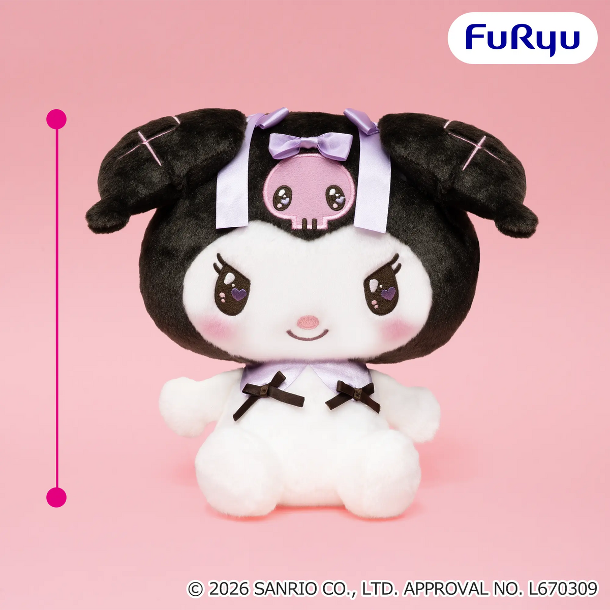 Kuromi Floppy-Ear Lolita Big Plush - FuRyu Prize - Sanrio
