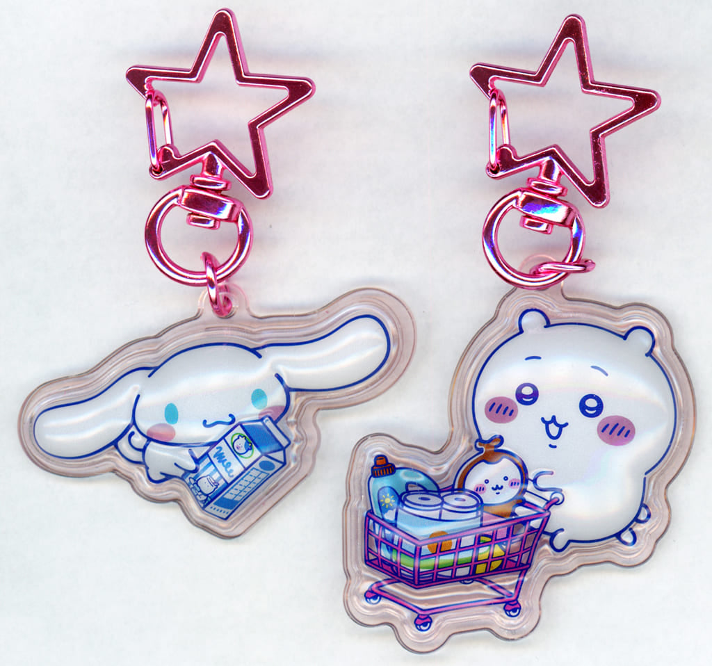 Chiikawa Chiikawa & Shiinamoroll Puckkuri Pair Keychain Set - Keikan Company (Pre-owned)