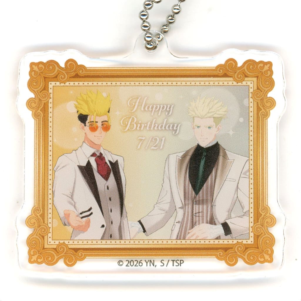Trigun Vash the Stampede & Millions Knives Acrylic Keychain 03 Illustrated for eeo cafe Collaboration (Pre-owned) - A3
