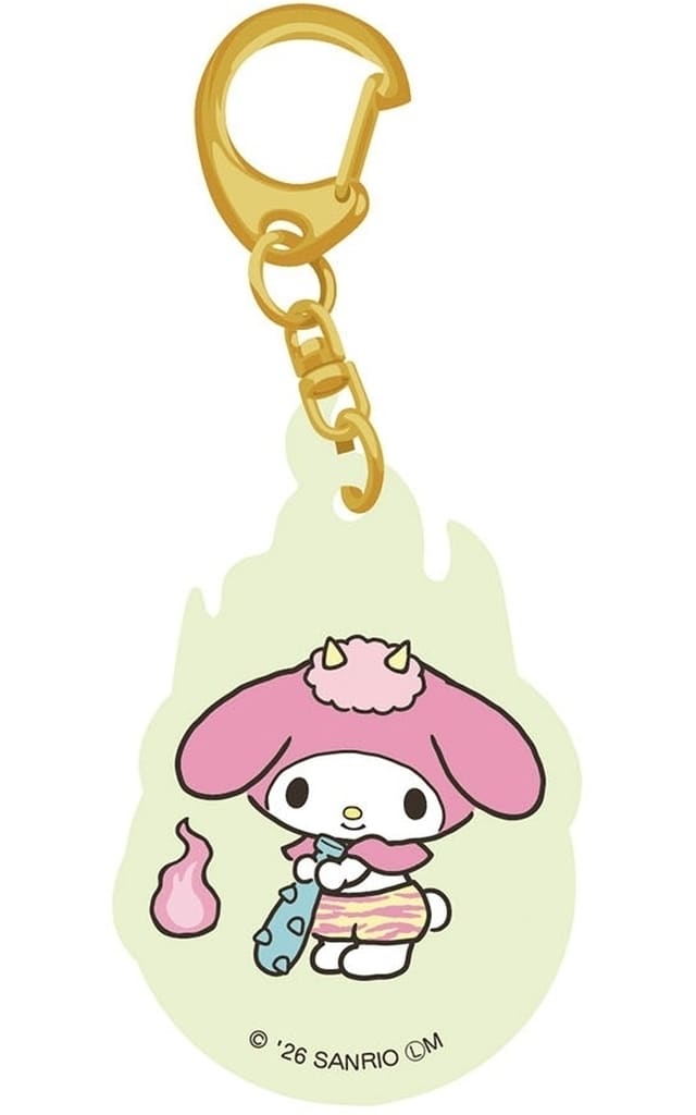 Dororo Sanrio Characters Dororon Glow-in-the-Dark Acrylic Keychain My Melody (Pre-owned)