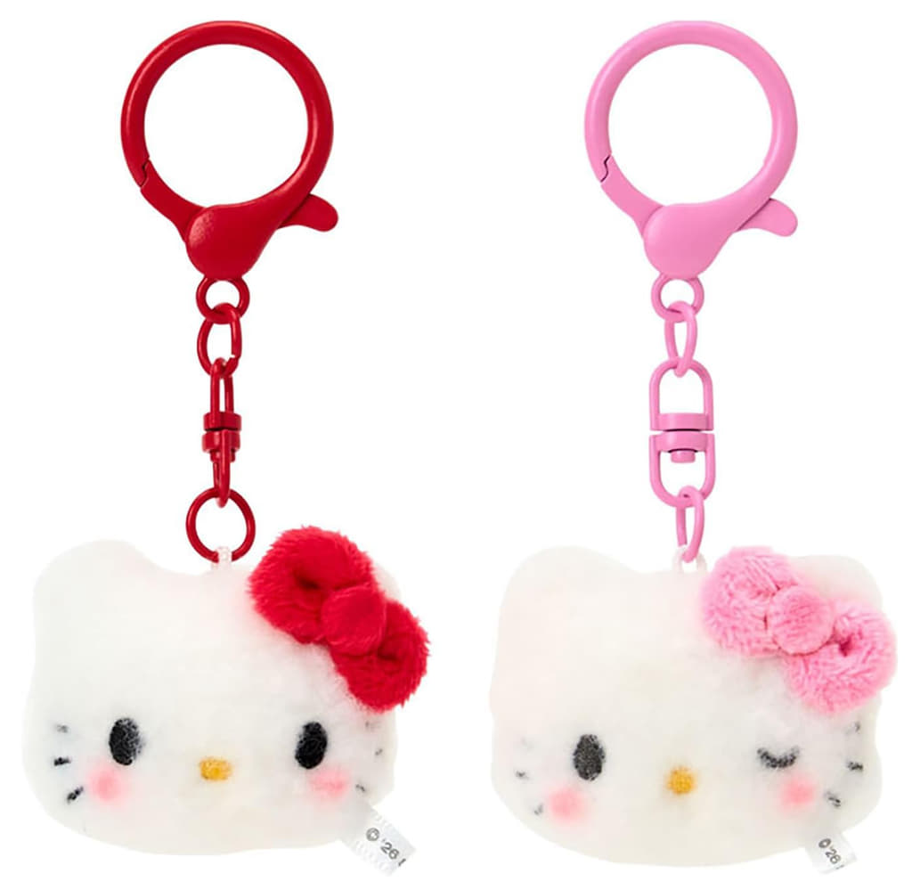 Hello Kitty Mini Face Mascot Keychain, Sanrio Characters, Used - Sanrio