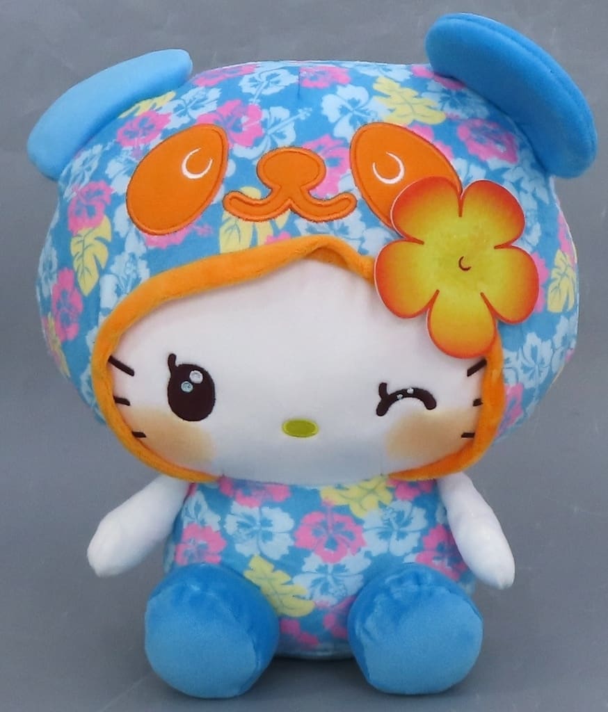 Sanrio Hello Kitty Hibiscus BIG Plush (Blue) Panda Hello Kitty Plush - FuRyu