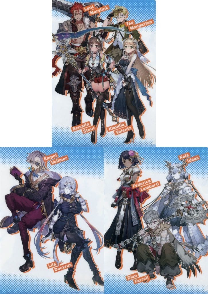 Atelier Series Ryza 25th Anniversary A4 Clear File 3-Piece Set - Koei Tecmo