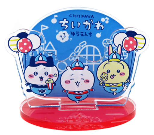 Chiikawa Hachiware Usagi Layered Acrylic Stand Chiikawa Wakuwaku Amusement Park - Gray Parker Service (Pre-owned)