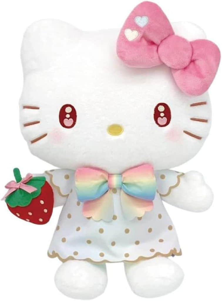 Hello Kitty Strawberry Newspaper 50th Anniversary Plush (M) Sanrio Characters - Nakajima Corporation (Pre-owned)