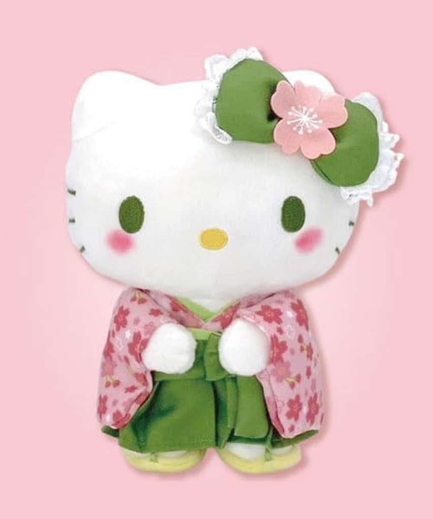 Sanrio Characters Hello Kitty Matcha Kimono Series Plush (S) - Nakajima Corporation