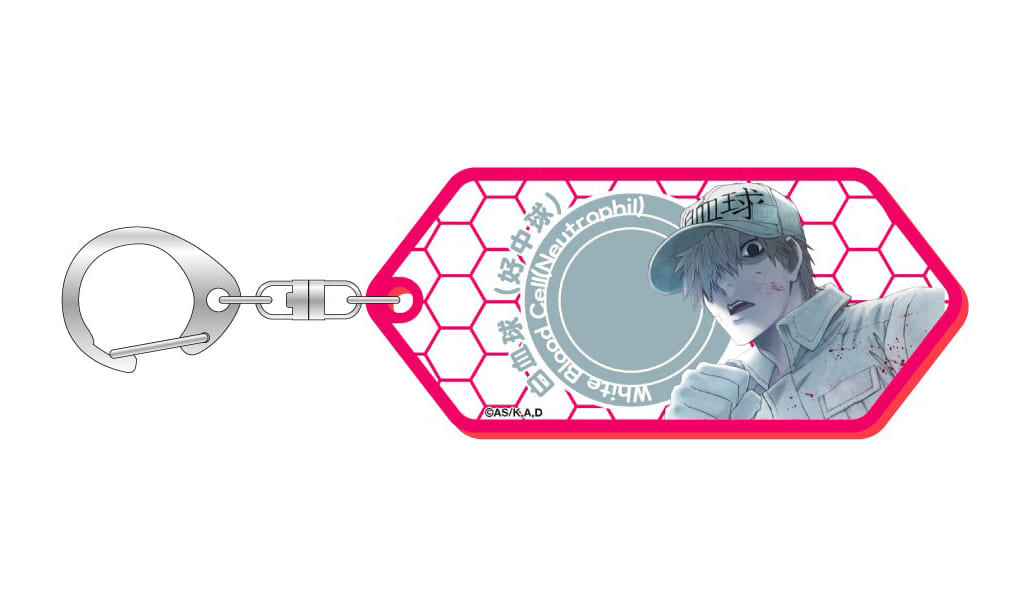 Cells at Work! White Blood Cell Neutrophil Fluorescent Keychain Acrylic Goods (Pre-owned)