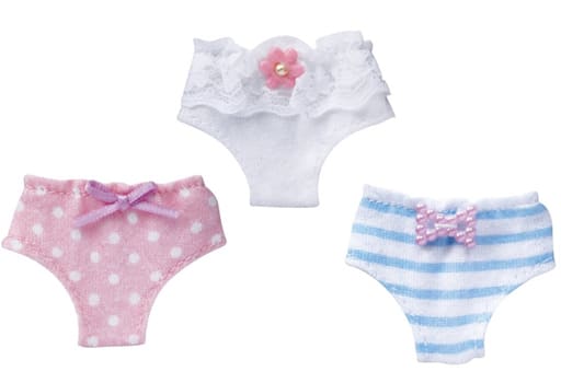 Licca-chan Cute Panties Set (Licca-chan) (3 Pieces) Takara Tomy - Doll Accessory, Pre-owned