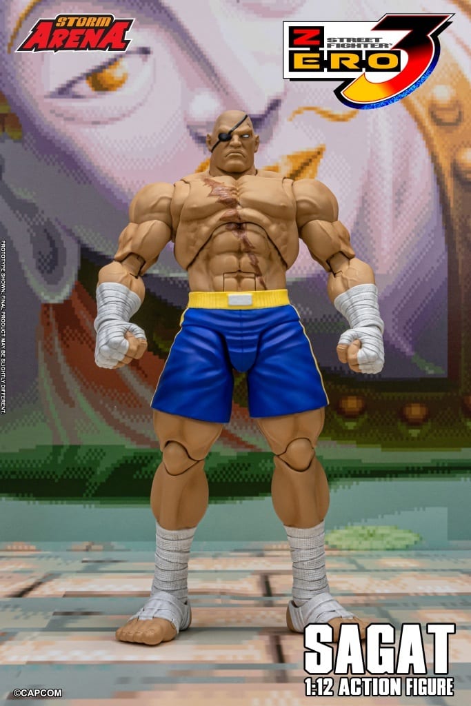 Street Fighter Sagat Storm Arena 1/12 Action Figure - Storm Collectibles Toys