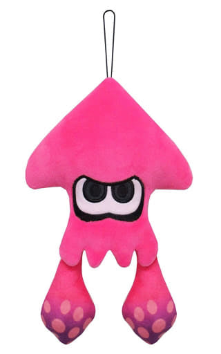 Splatoon Squid Neon Pink ALL STAR COLLECTION S-Size Plush - Sanei Boeki