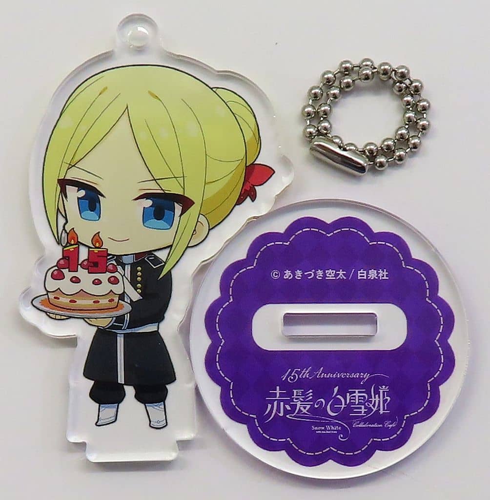 Snow White with the Red Hair Trading Acrylic Stand Keychain, 15th Anniversary Collab Cafe Used - Shueisha