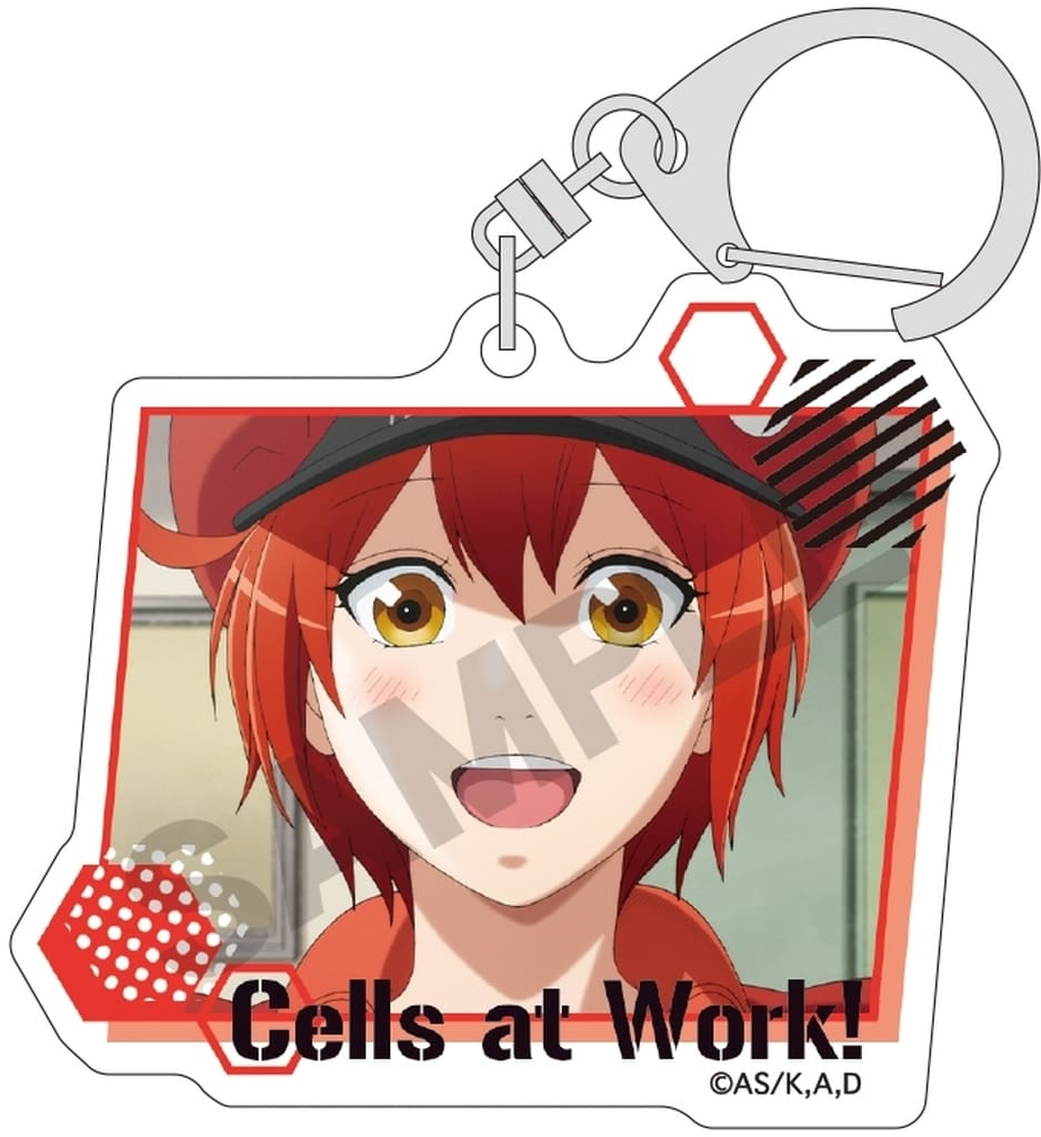 Red Blood Cell Cells at Work! Trading Acrylic Keychain, Pre-owned