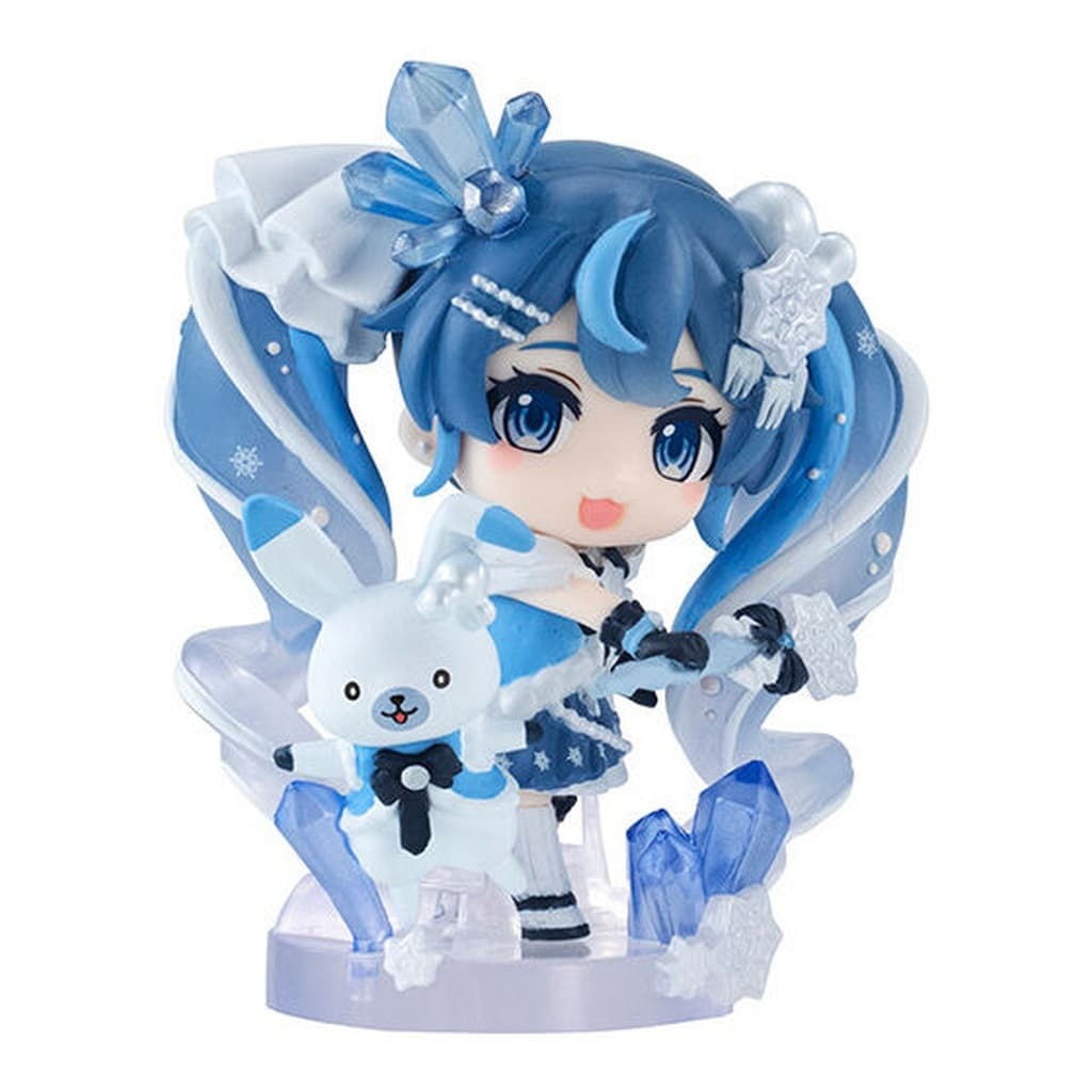 Hatsune Miku Snow Miku 2025 Big Size Figure Gashapon Prize A Used, Rabbit Yukine Missing - Bandai (Accessories Missing)