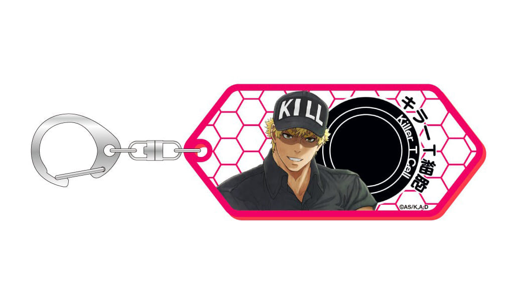 Killer T Cell Fluorescent Keychain Cells at Work! Acrylic Keychain (Pre-owned)